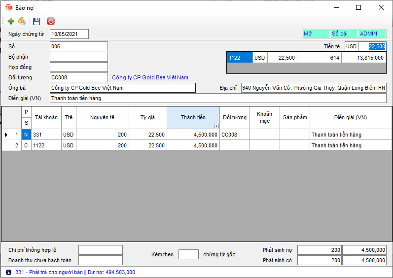 3TSoft - Hướng dẫn theo dõi chênh lệch tỷ giá (Phần III)