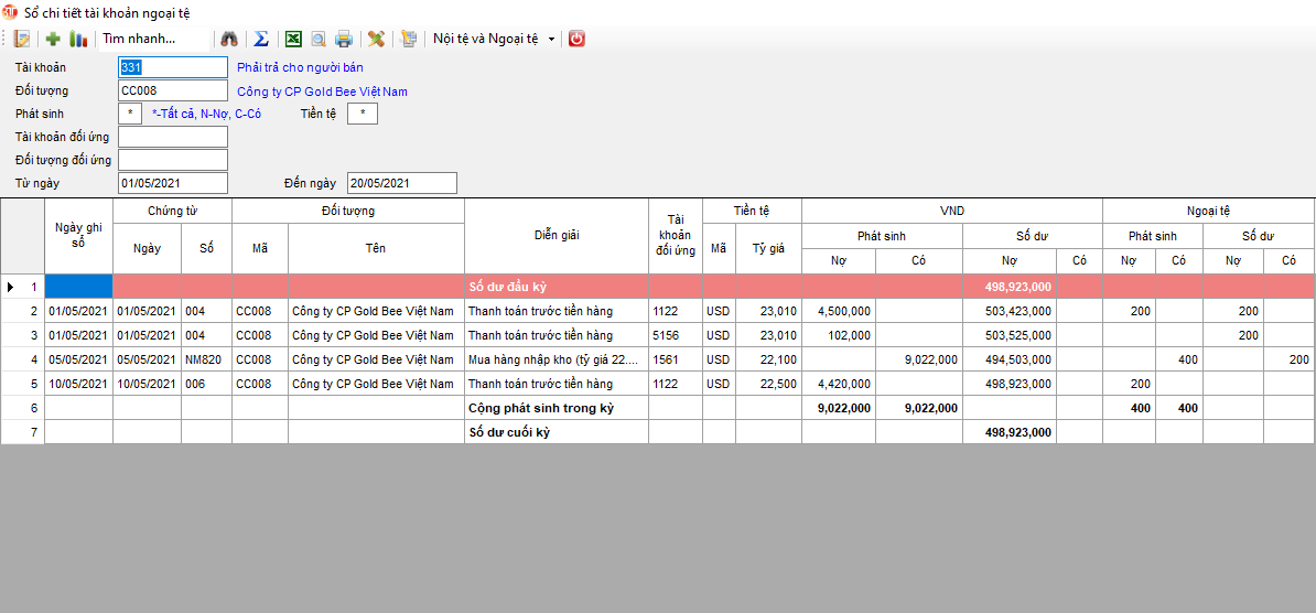 3TSoft - Hướng dẫn theo dõi chênh lệch tỷ giá (Phần III)