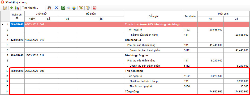 3TSoft - Hướng dẫn theo dõi chênh lệch tỷ giá (Phần II)
