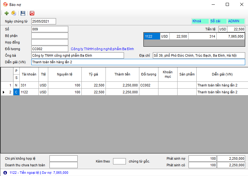 3TSoft - Hướng dẫn theo dõi chênh lệch tỷ giá (Phần IV)