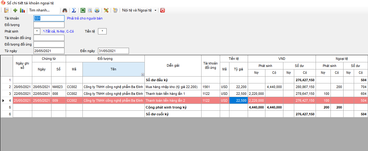 3TSoft - Hướng dẫn theo dõi chênh lệch tỷ giá (Phần IV)