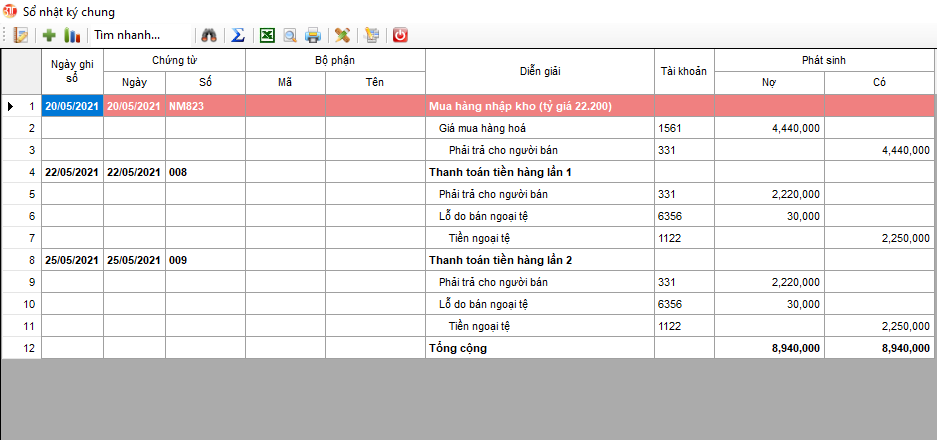3TSoft - Hướng dẫn theo dõi chênh lệch tỷ giá (Phần IV)