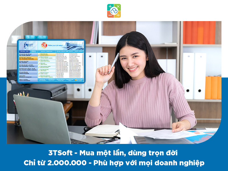 Phần mềm kế toán 3TSoft: Tiết kiệm chi phí, mua một lần dùng trọn đời